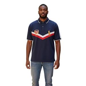 Polo Ralph Lauren Classic French Navy Blue XLT Large 4" Pony Crest Flag Luxury